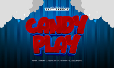 candy play editable text effect with a gaming and play text style
