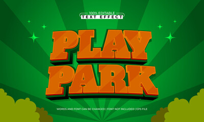 play park editable text effect with a gaming and play text style