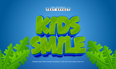 kids smile editable text effect with a gaming and play text style