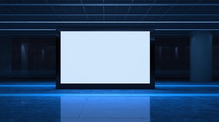 isloated projector screen with blank copy spacein the event stage