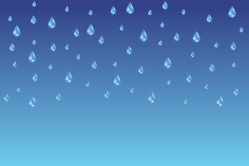 Flat vector rain drop icons in colorful style, cartoon water droplets for weather app UI, minimal design for infographic, clean falling rain elements, bright decorative shapes for digital use
