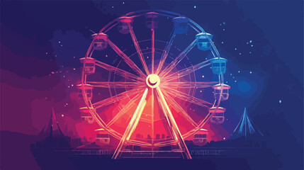 Ferris Wheel Icon Vector Illustration Design