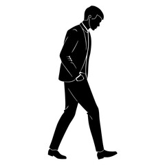 silhouette of a young man