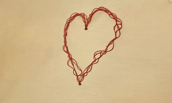 love concept crocket threats making cute heart animation.ai 
