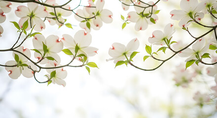 Close up of a Beautiful Flowering Dogwood Tree
