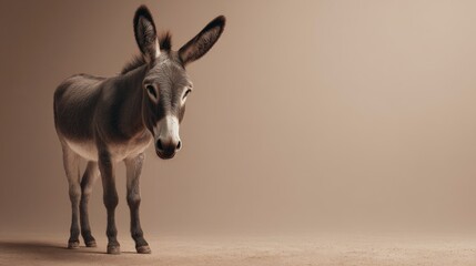 Grey donkey studio portrait