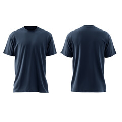 Blank white cotton t-shirt template for men's fashion design