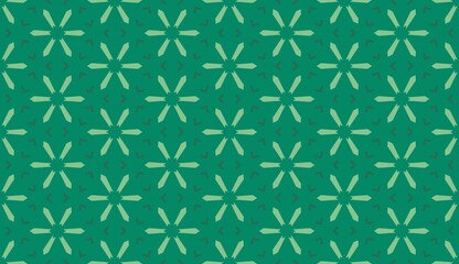 Abstract seamless pattern with stars, flowers, and snowflakes, ideal for vintage winter fabric design or retro floral decoration