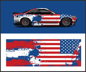 American Flag Car Wrap Design car wrap design