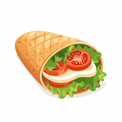 A wrapped sandwich with a bite taken out
