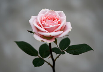 Naklejka premium single pink rose
