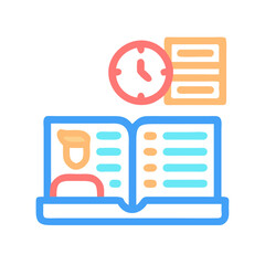 Time Management for Students: An Open Book, Clock, and Document Symbol