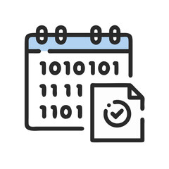 Calendar and Checkmark Icon Representing Deadline and Task Completion