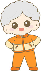 Elderly Man Smiling with Hands on Waist, Senior Man, Happy Grandpa, 자신감 있는 할아버지, 어르신 미소