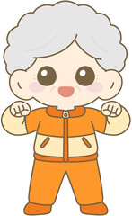 Elderly Woman Stretching, Senior Exercise, Older Adult Fitness, Active Grandma, 건강한 노인, 노인 운동, 스트레칭, 할머니