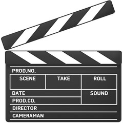 Clapperboard Illustration 영화 촬영 클래퍼보드 일러스트

