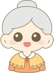 Elderly Woman Illustration 할머니 캐릭터 일러스트