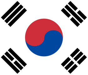 태극기 일러스트 &ndash; 대한민국 국기 Korea National Flag Illustration