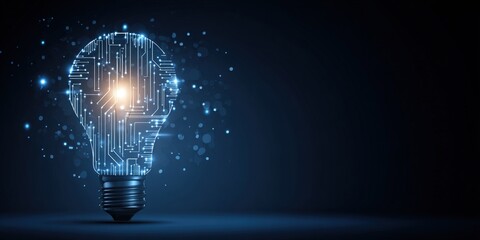Glowing Circuit Lightbulb Design