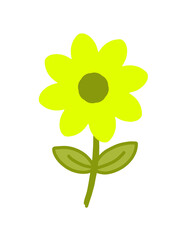 cute stiker flower botanical 