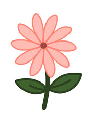 cute stiker flower botanical 