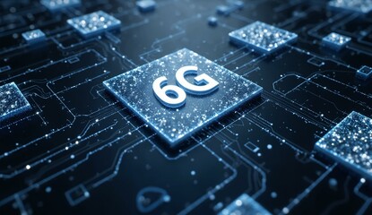 6G Technology Chip on Circuit Board