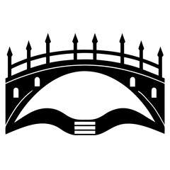 silhouette of a bridge