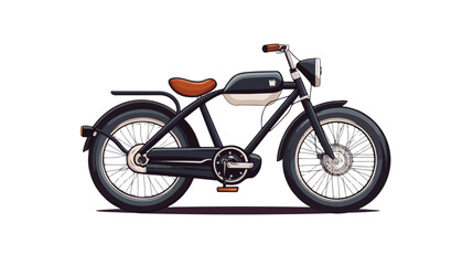 Fototapeta premium Electric Bicycle Vehicle Flat Vector Illustration