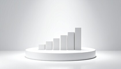 Bar Graph on Circular White Stage