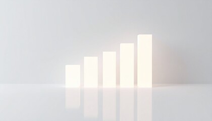 Bar Graph on White Modern Background