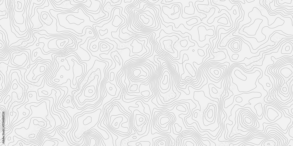 Poster topographic map with contour lines creating a seamless pattern showcasing elevation and terrain deta