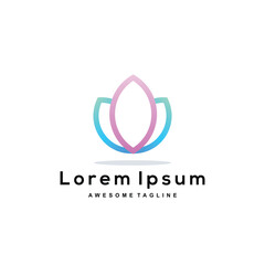 Flower colorful logo illustration