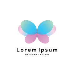Butterfly logo design color