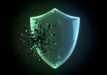 A transparent shield of resilience deflects chaotic elements, symbolizing risk management, protection, and overcoming business challenges.