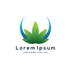 Cannabis gradient logo design color