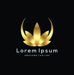 Luxury Cannabis logo gold color