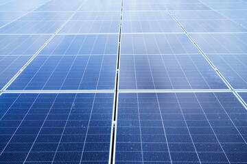 A modern solar panel installed on the building rooftop.