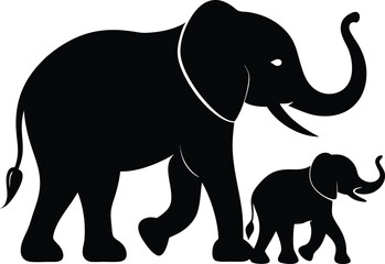 Jungle Animal Silhouette Bundle, Lion, Elephant, Giraffe, Monkey, Zebra, and Wildlife Vector Set