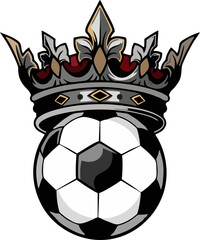 King Soccer Ball Crown Logo Design - Vintage/Retro style
Majestic soccer ball crowned with a regal crown. Perfect for sports teams, clubs, or tournaments. Vector graphic, easily customizable.