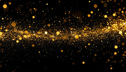金色のきらめきと黒背景