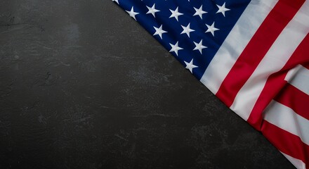 American Flag Draped on Dark Background: A Patriotic Image for Remembrance Day