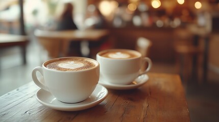 Senior Women Enjoying Coffee Together in Warm, Soft Focus Setting