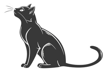 Feline Shadow: Minimalist Cat Silhouette