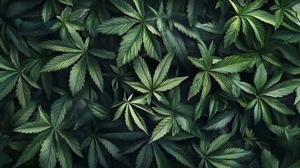 Lush Cannabis Leaf Background. (9)