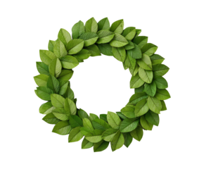 Green leafy wreath