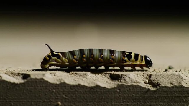 Centipede Crawling on Sand Surface