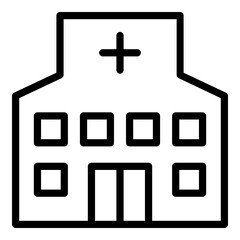 hospital icon line