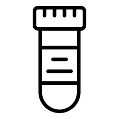 medical test tube icon line