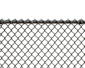 Metal chain link fence