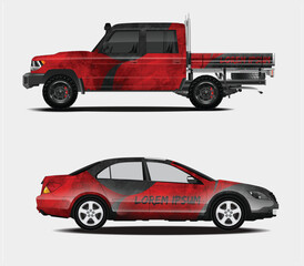 Red and Black Car and Truck Wrap Designs